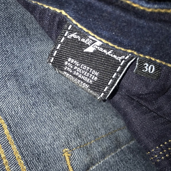 Size 30 7 for All Mankind Dark Wash Skinny Jeans! - Picture 5 of 6